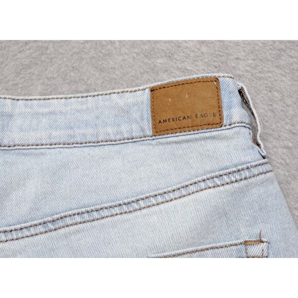 American Eagle Strigid Women's Jeans 12 Reg Distressed Ripped Denim Mom Jean NWT - Picture 8 of 16